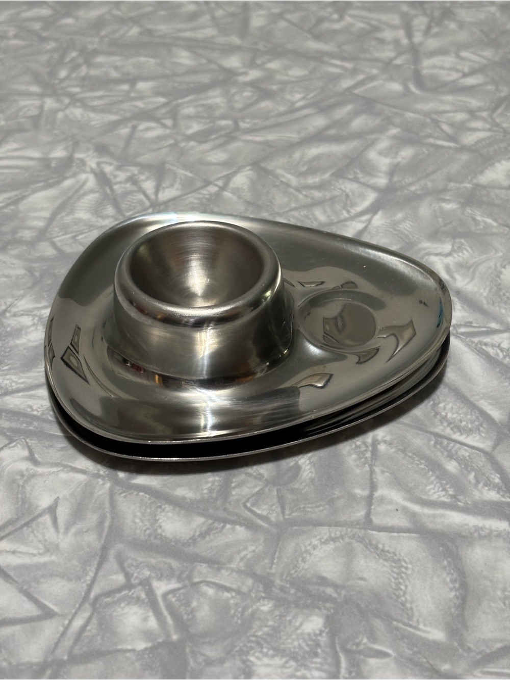 Set of Two Vintage Stainless Steel Egg Cups